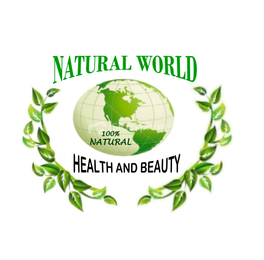 NATURAL WORLD 100% NATURAL HEALTH AND BEAUTY logo