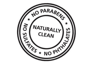 NATURALLY CLEAN NO PARABENS NO SULFATES NO PHTHALATES logo