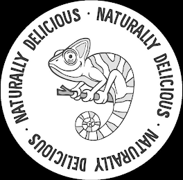NATURALLY DELICIOUS · NATURALLY DELICIOUS · NATURALLY DELICIOUS · logo