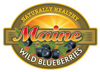 NATURALLY HEALTHY MAINE WILD BLUEBERRIES logo