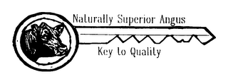 NATURALLY SUPERIOR ANGUS KEY TO QUALITY logo