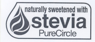 NATURALLY SWEETENED WITH STEVIA PURECIRCLE logo