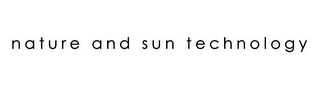 NATURE AND SUN TECHNOLOGY logo