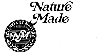 NATURE MADE SCIENTIA ET NATURA NM logo