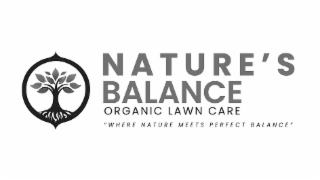 NATURE'S BALANCE ORGANIC LAWN CARE "WHERE NATURE MEETS PERFECT BALANCE" logo