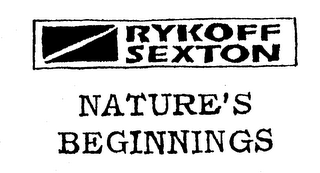 NATURE'S BEGINNINGS RYKOFF SEXTON