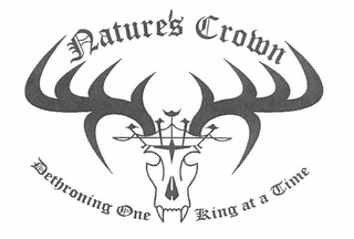NATURE'S CROWN DETHRONING ONE KING AT A TIME logo