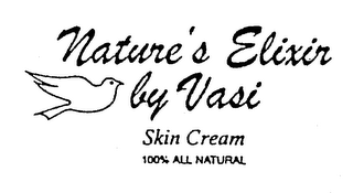 NATURE'S ELIXIR BY VASI SKIN CREAM 100% ALL NATURAL logo