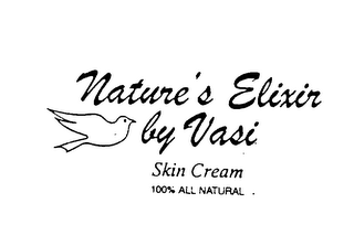 NATURE'S ELIXIR BY VASI SKIN CREAM 100% ALL NATURAL logo