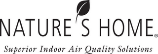 NATURE'S HOME SUPERIOR INDOOR AIR QUALITY SOLUTIONS logo