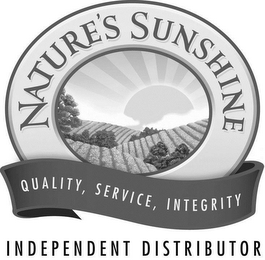 NATURE'S SUNSHINE QUALITY, SERVICE, INTEGRITY INDEPENDENT DISTRIBUTOR logo