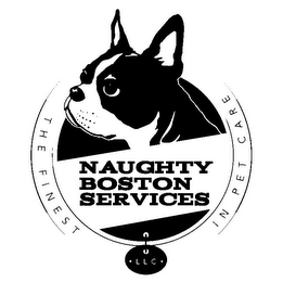 NAUGHTY BOSTON SERVICES LLC THE FINEST IN PET CARE logo