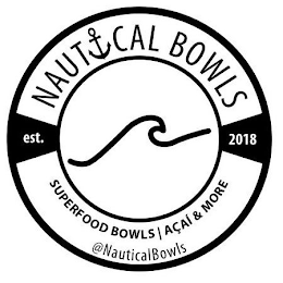 NAUTICAL BOWLS EST. 2018 SUPERFOOD BOWLS | ACAI & MORE @NAUTICALBOWLS logo
