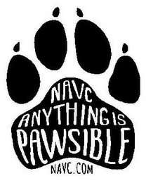 NAVC ANYTHING IS PAWSIBLE NAVC.COM logo