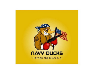 NAVY DUCKS "HARDEN THE DUCK UP" logo