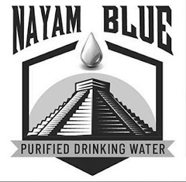 NAYAM BLUE PURIFIED DRINKING WATER logo