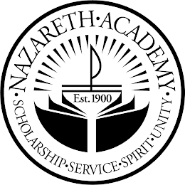 NAZARETH·ACADEMY EST. 1900 ·SCHOLARSHIP·SERVICE·SPIRIT· UNITY· logo