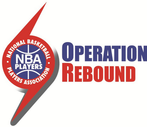 NBA PLAYERS · NATIONAL BASKETBALL · PLAYERS ASSOCIATION OPERATION REBOUND logo