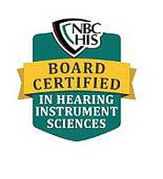 NBC HIS BOARD CERTIFIED IN HEARING INSTRUMENT SCIENCES logo