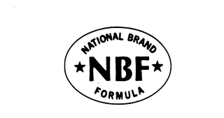 NBF NATIONAL BRAND FORMULA logo