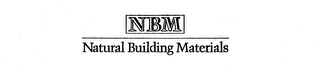 NBM NATURAL BUILDING MATERIALS logo