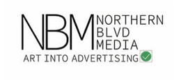 NBM NORTHERN BLVD MEDIA ART INTO ADVERTISING logo