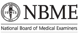 NBME NATIONAL BOARD OF MEDICAL EXAMINERS 1915 logo