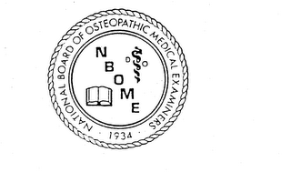 NBOME NATIONAL BOARD OF OSTEOPATHIC MEDICAL EXAMINERS 1934 DO logo