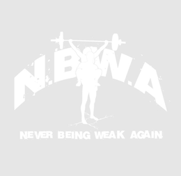 N.BW.A NEVER BEING WEAK AGAIN logo