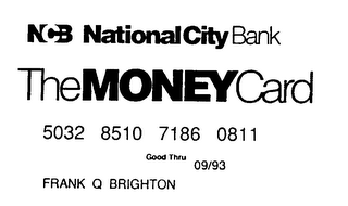 NCB NATIONAL CITY BANK THE MONEY CARD logo
