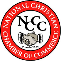 NCCC NATIONAL CHRISTIAN CHAMBER OF COMMERCE PROVERBS 20:29 logo