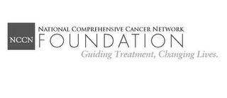 NCCN NATIONAL COMPREHENSIVE CANCER NETWORK FOUNDATION GUIDING TREATMENT, CHANGING LIVES. logo
