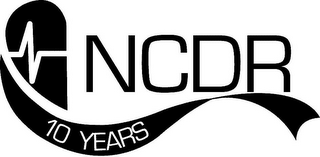 NCDR 10 YEARS logo