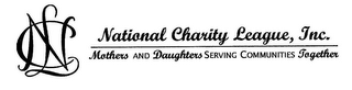 NCL NATIONAL CHARITY LEAGUE, INC. MOTHERS AND DAUGHTERS SERVING COMMUNITIES TOGETHER logo