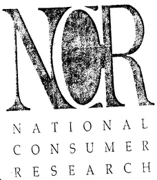 NCR NATIONAL CONSUMER RESEARCH logo