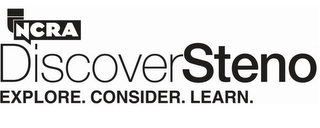 NCRA DISCOVERSTENO EXPLORE. CONSIDER. LEARN. logo