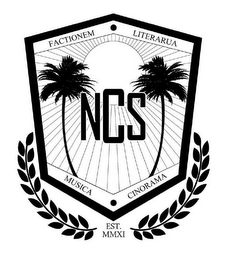 NCS FACTIONEM LITERARUA MUSICA CINORAMA EST. MMXI logo