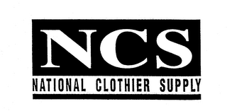 NCS NATIONAL CLOTHIER SUPPLY logo