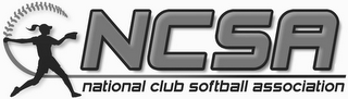 NCSA NATIONAL CLUB SOFTBALL ASSOCIATION logo