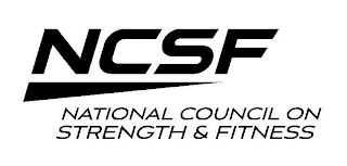 NCSF NATIONAL COUNCIL ON STRENGTH & FITNESS logo
