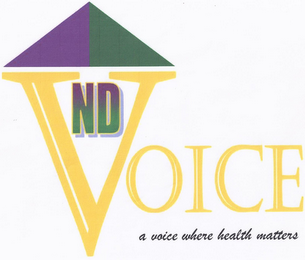 ND VOICE A VOICE WHERE HEALTH MATTERS logo