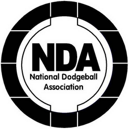 NDA NATIONAL DODGEBALL ASSOCIATION logo