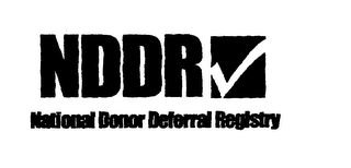 NDDR NATIONAL DONOR DEFERRAL REGISTRY logo