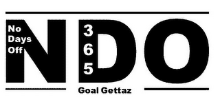 NDO NO DAYS OFF 365 GOAL GETTAZ logo