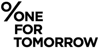 %NE FOR TOMORROW logo