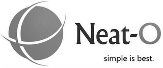"NEAT-O", "SIMPLE IS BEST" logo