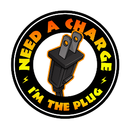 NEED A CHARGE I'M THE PLUG logo