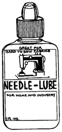 NEEDLE-LUBE GREAT FOR HARD TO SEW FABRICS FOR HOME AND INDUSTRY logo