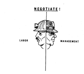 NEGOTIATE! LABOR MANAGEMENT logo