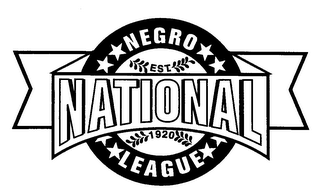 NEGRO NATIONAL LEAGUE EST. 1920 logo